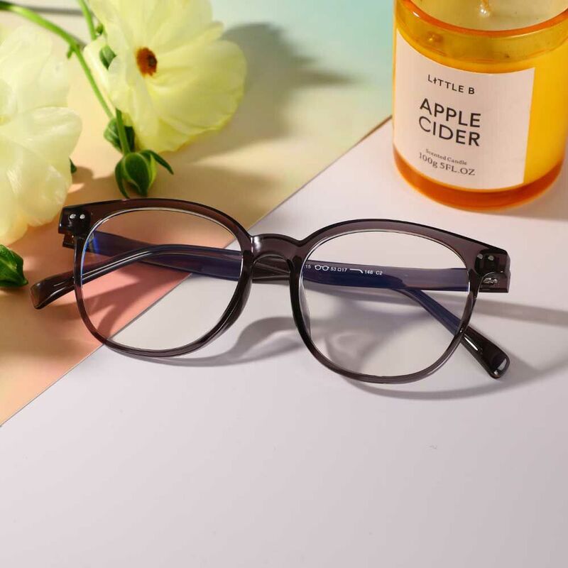 Conno Round Gray Glasses