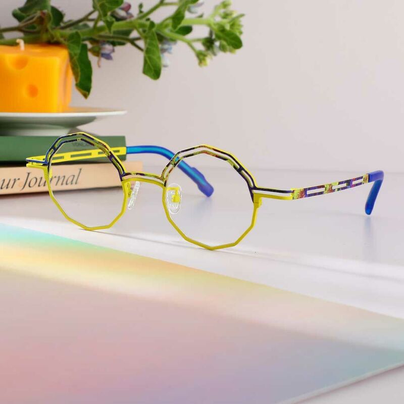 Galbraith Geometric Yellow Glasses