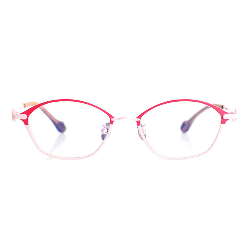 Matt  Oval Pink Glasses