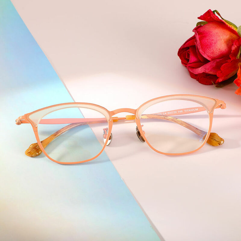 Martin Browline Orange Glasses