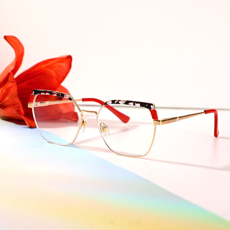Browning Geometric Red Glasses