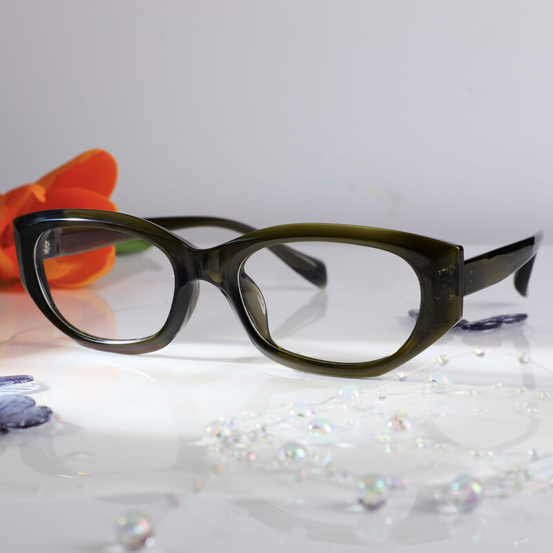 Vita Cat Eye Green Glasses