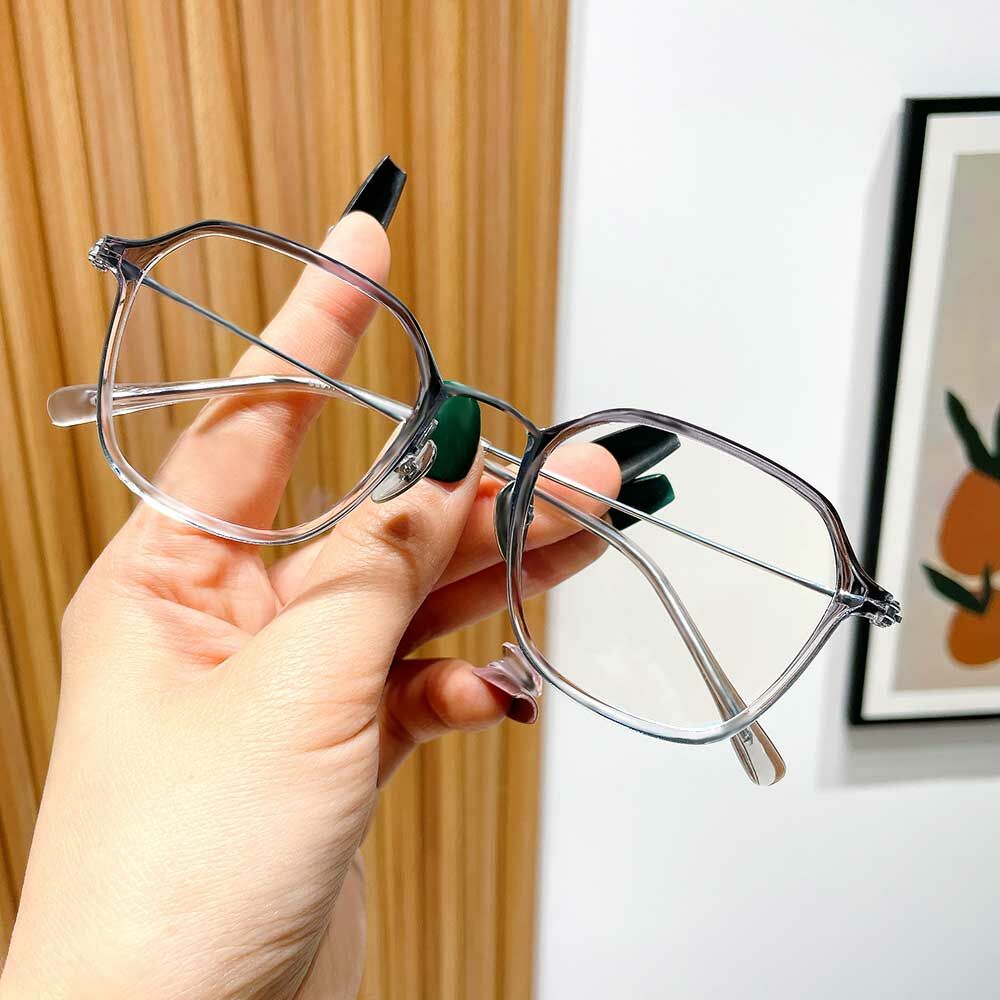 Elsie Geometric Clear Glasses