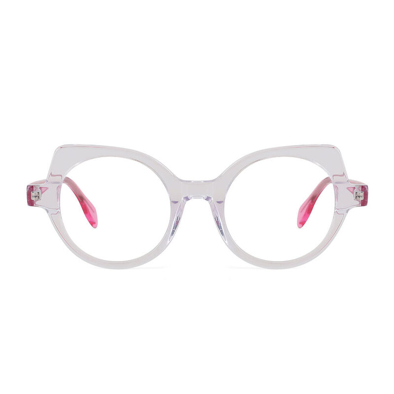 Abby Cat Eye Transparent/Pink Glasses