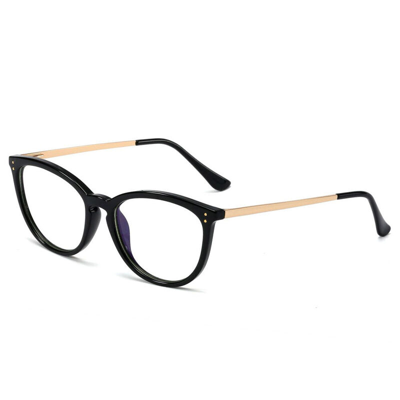 Adonia Oval Black Glasses