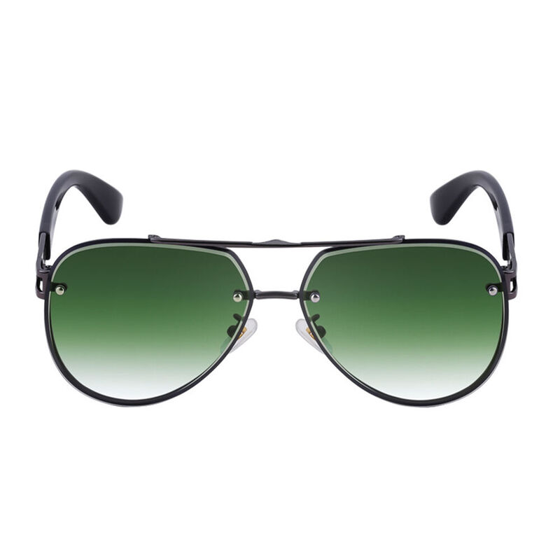 Fidelia Aviator Green Sunglasses