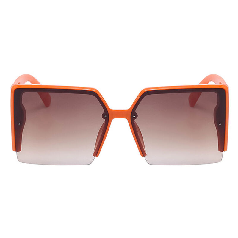 Helia Square Orange Sunglasses