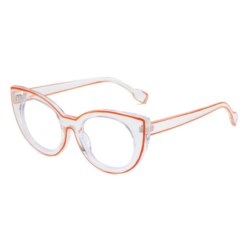 Gloria Cat Eye Orange Glasses