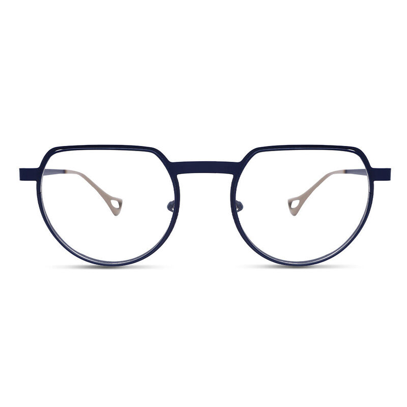 Albec Oval Blue Glasses