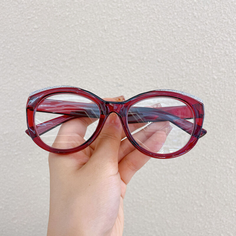 Lindra Cat Eye Red Glasses