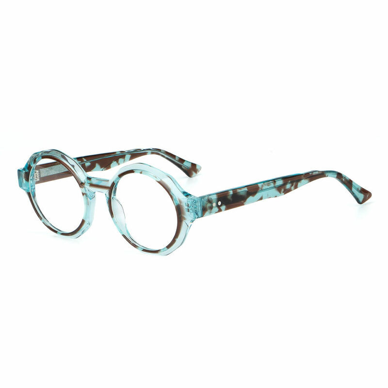 Mure Round Blue Glasses