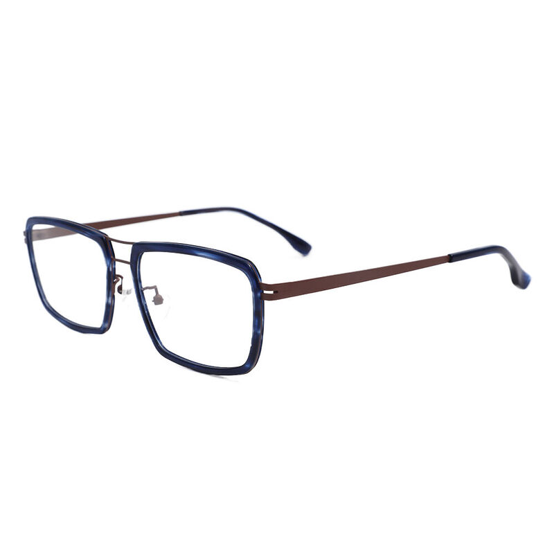 Octavia Square Blue Glasses