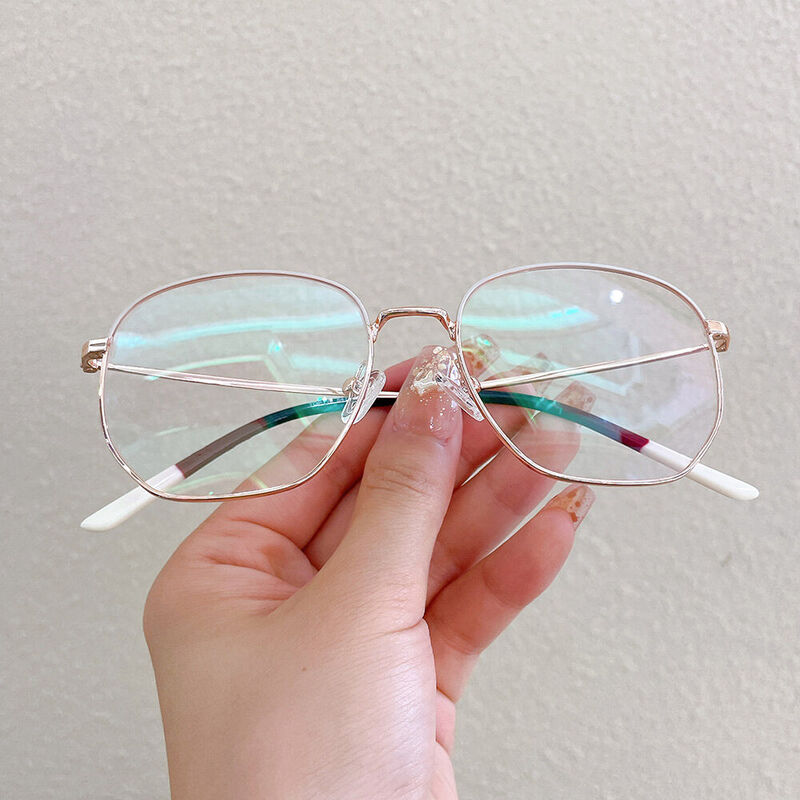 Aricee Geometric White Glasses