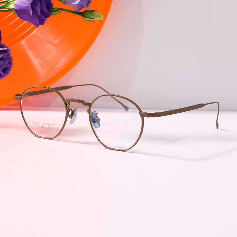 Wrigh Round Brown Glasses