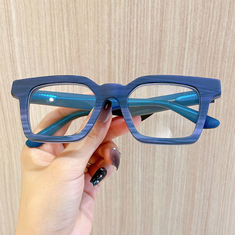 Lunettes de Vue Austine Carré DarK Bleu