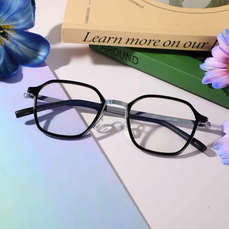 Coli Geometric Black Glasses