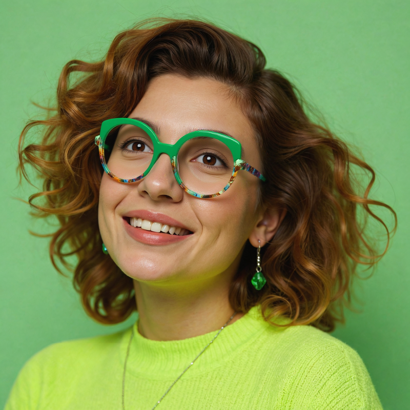 Smedle Cat Eye Green Glasses
