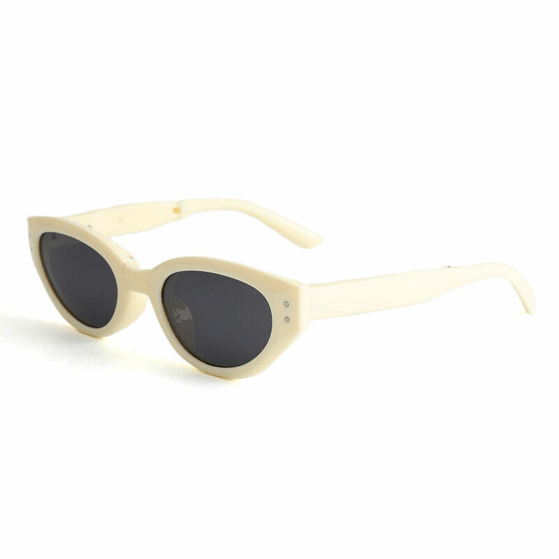 Sandy Cat Eye Weiße Sonnenbrille