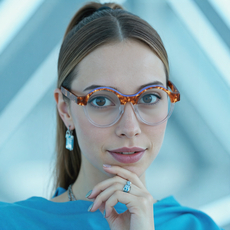 Shauna Round Grey Glasses