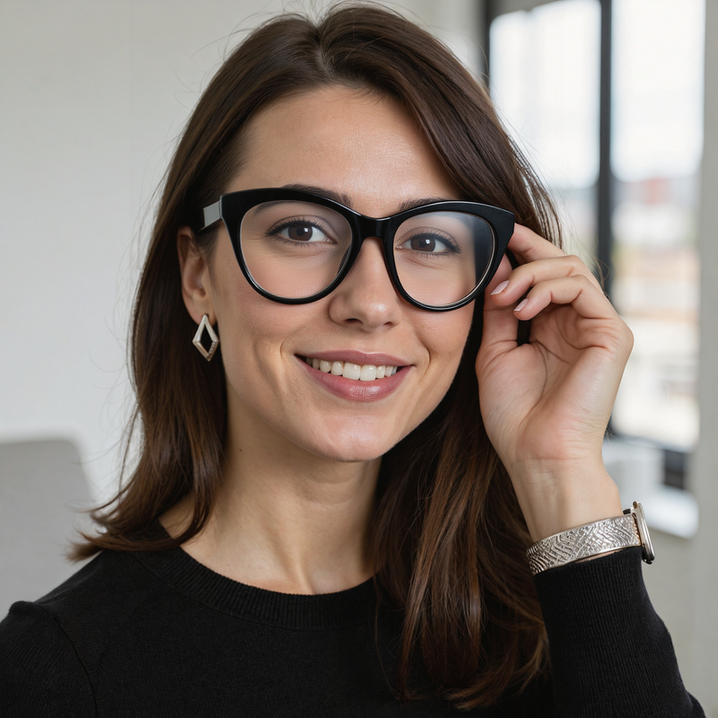 Lunettes de Vue Eleanore Cat Eye Noir