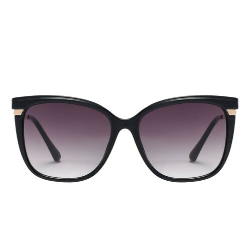 Babs Cat Eye Square Black Sunglasses