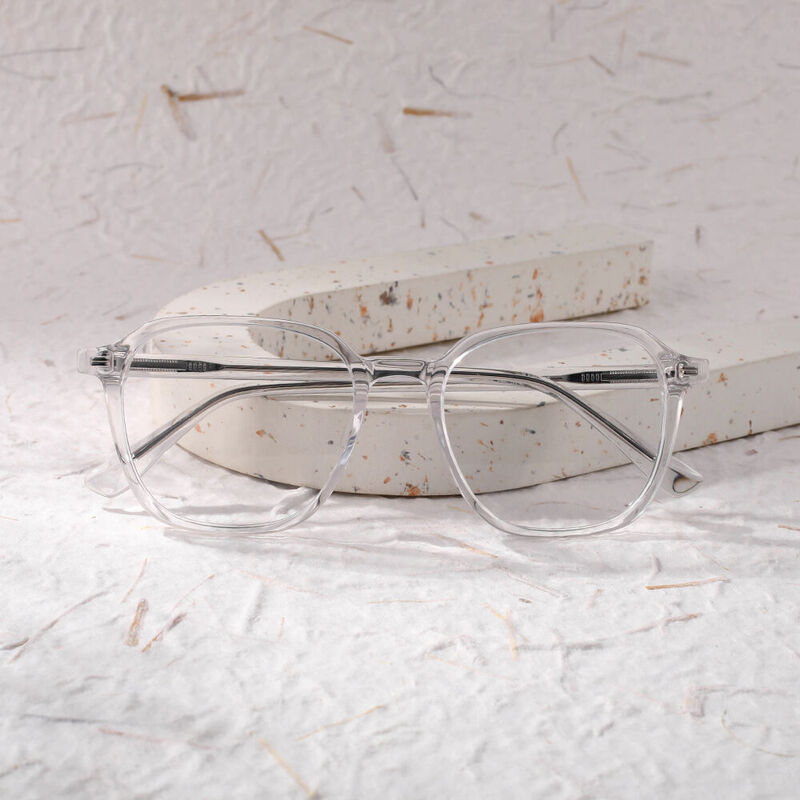 Zeny Geometric Transparent Glasses
