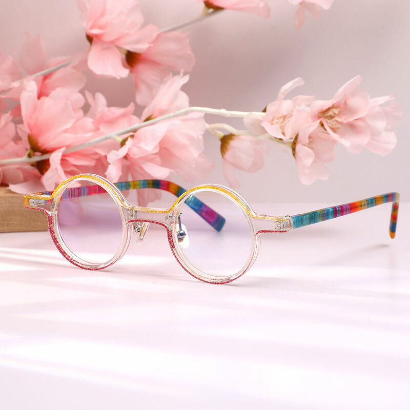 Linet Round Pink Glasses