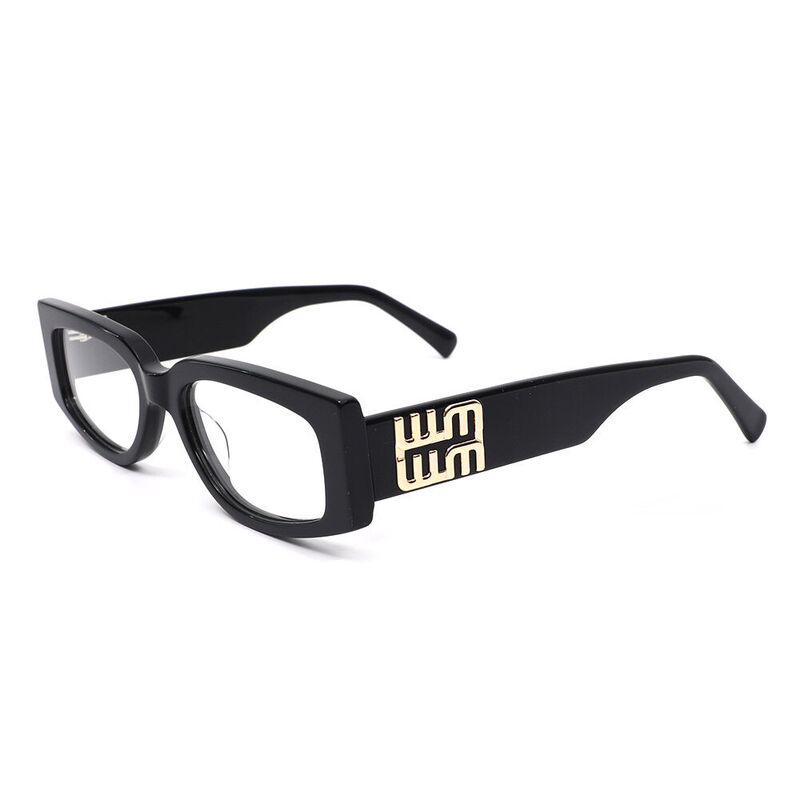 Olg Oval Black Glasses