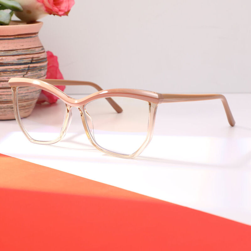 Curme Cat Eye Brown Glasses