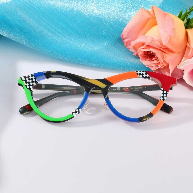 Webste Cat Eye Blue Glasses