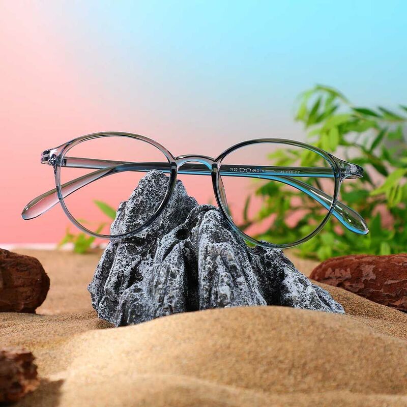 Jill Round Blue Glasses
