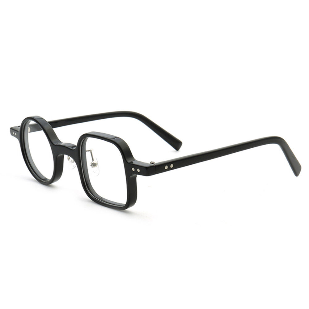 George Runde Quadratische Schwarze Brille