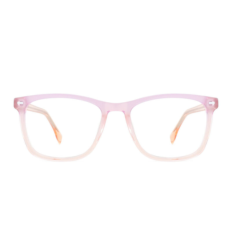 Street Travel Retangle Pink Glasses