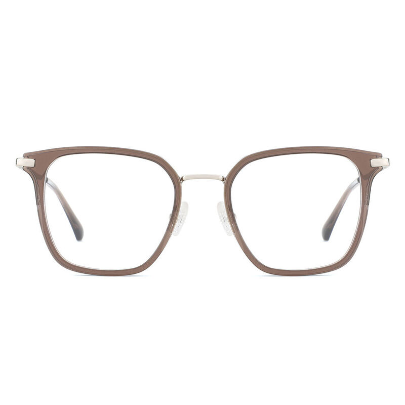 Florance Geometric Brown Glasses