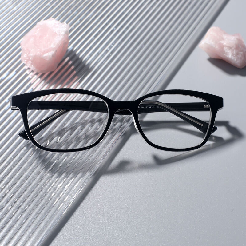 Cherry Oval Black Glasses