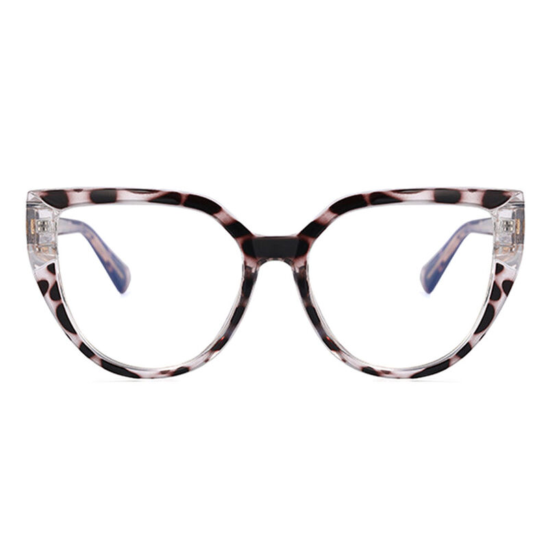 Shannon Cat Eye Leopard Glasses