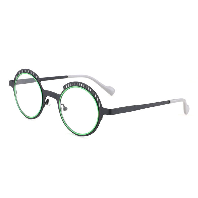 Cadence Round Black Glasses