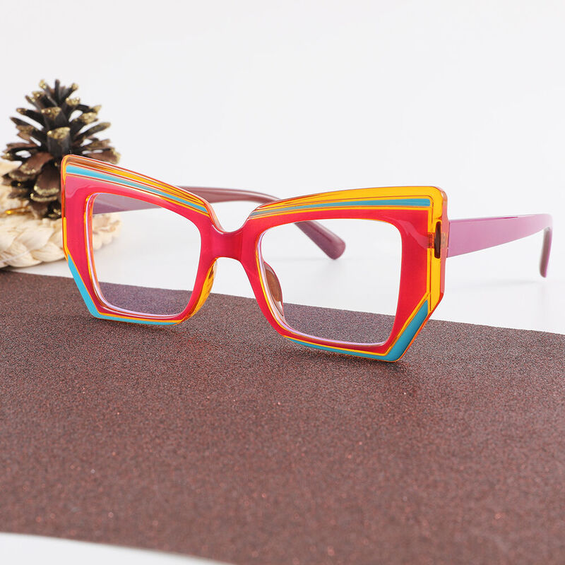 Wandy Cat Eye Red Glasses