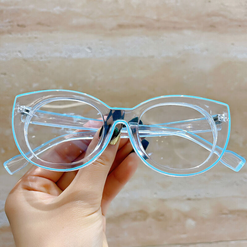 Gloria Cat Eye Blue Glasses