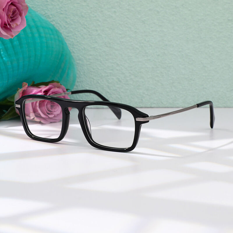 Wagne Square Black Glasses