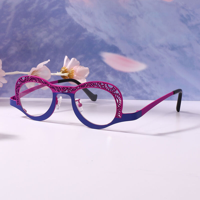 Sophy Oval Purple Glasses