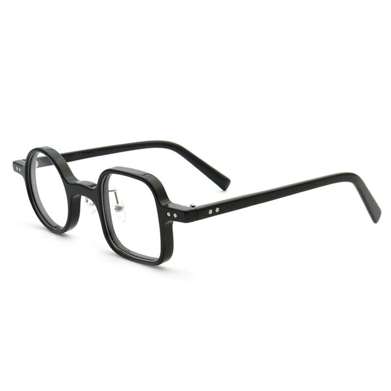 George Round Square Black Glasses