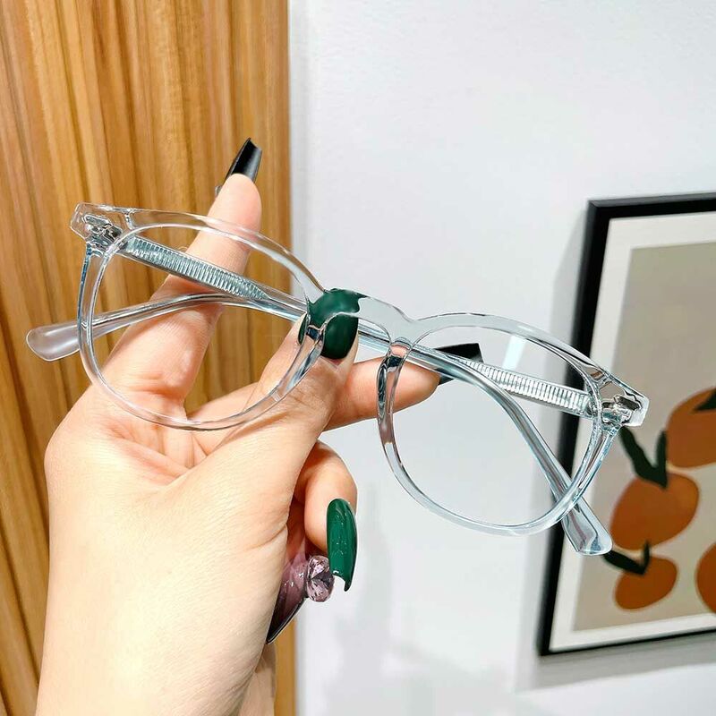 Scripps Round Blue Glasses