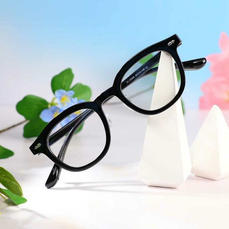 Brian Quadratische Schwarze Brille