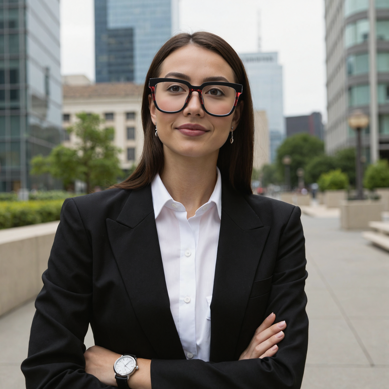 Romeo Square Black Glasses