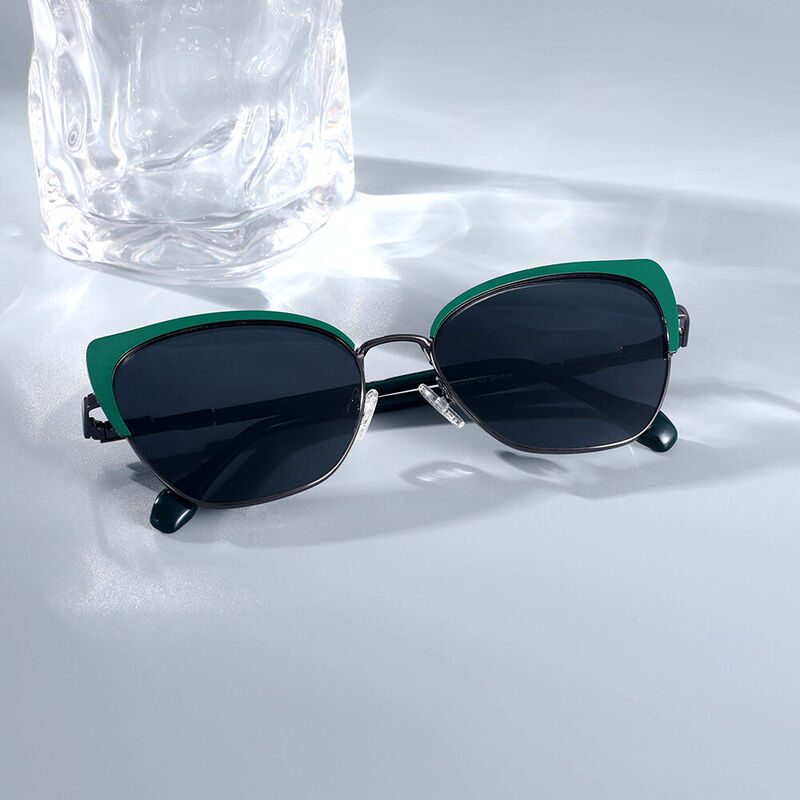 Fabulous Cat Eye Green Sunglasses