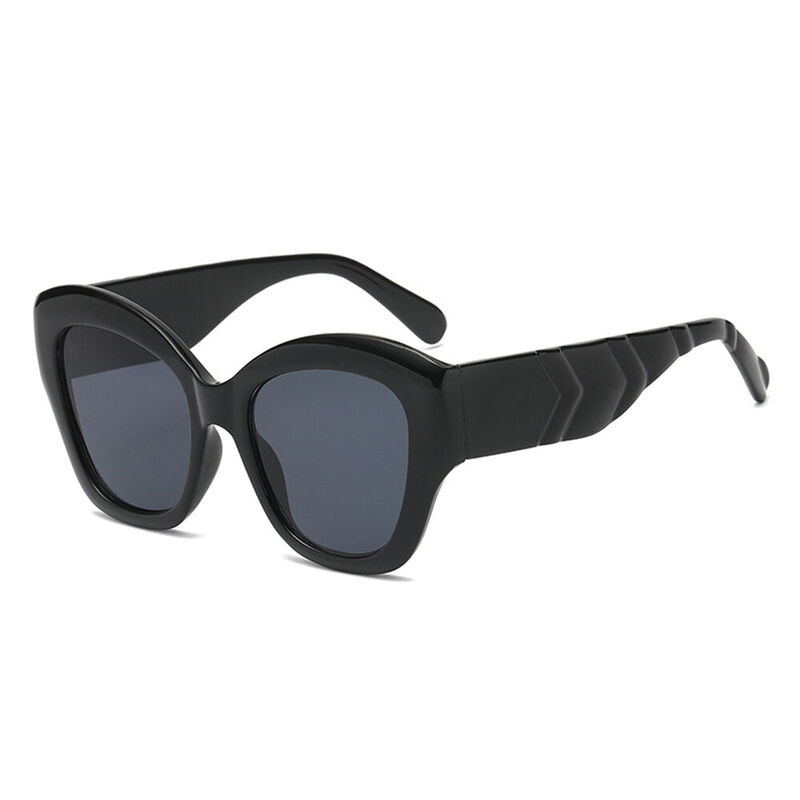 Gratia Cat Eye Black Sunglasses