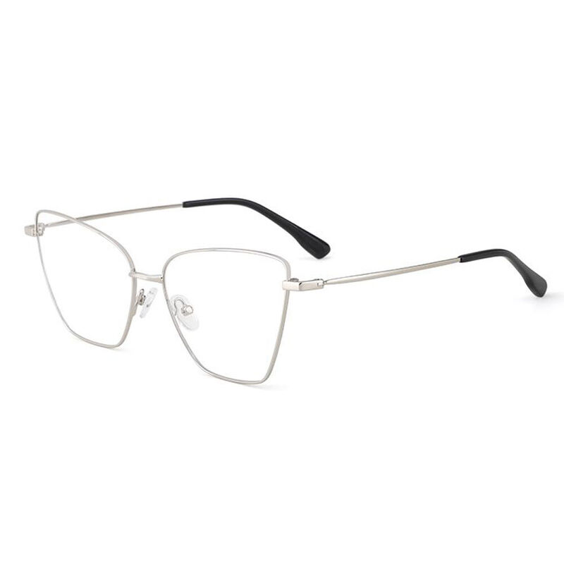 Jamie Cat Eye Silver Glasses