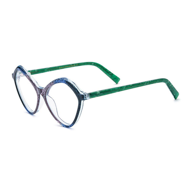 Jerria Cat Eye Green Glasses