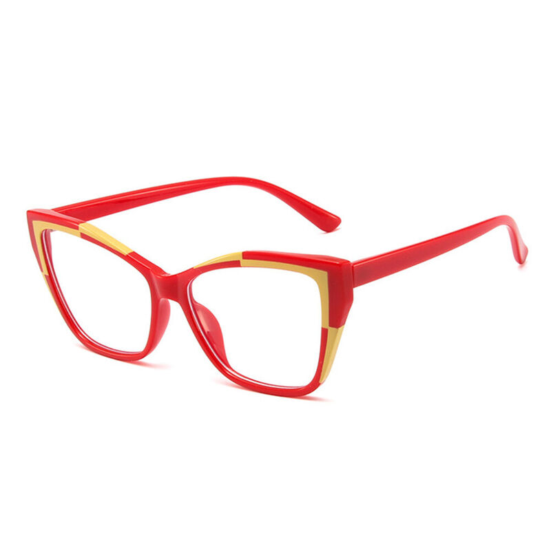 Brian Cat Eye Red Glasses